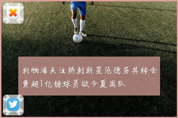 利物浦关注热刺新星范德芬其转会费超1亿镑球员欲今夏离队