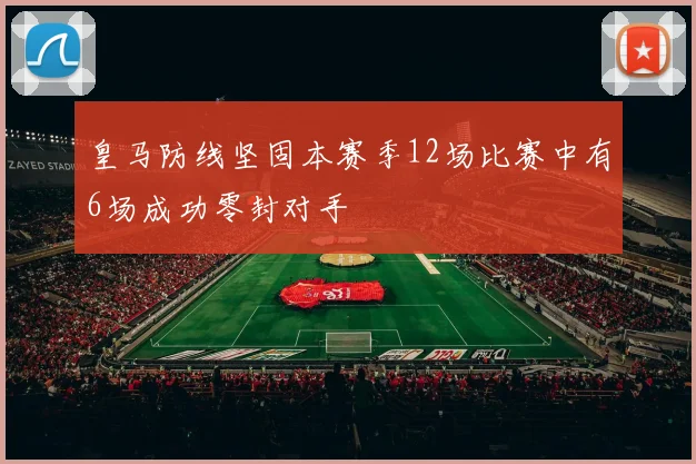 皇马防线坚固本赛季12场比赛中有6场成功零封对手